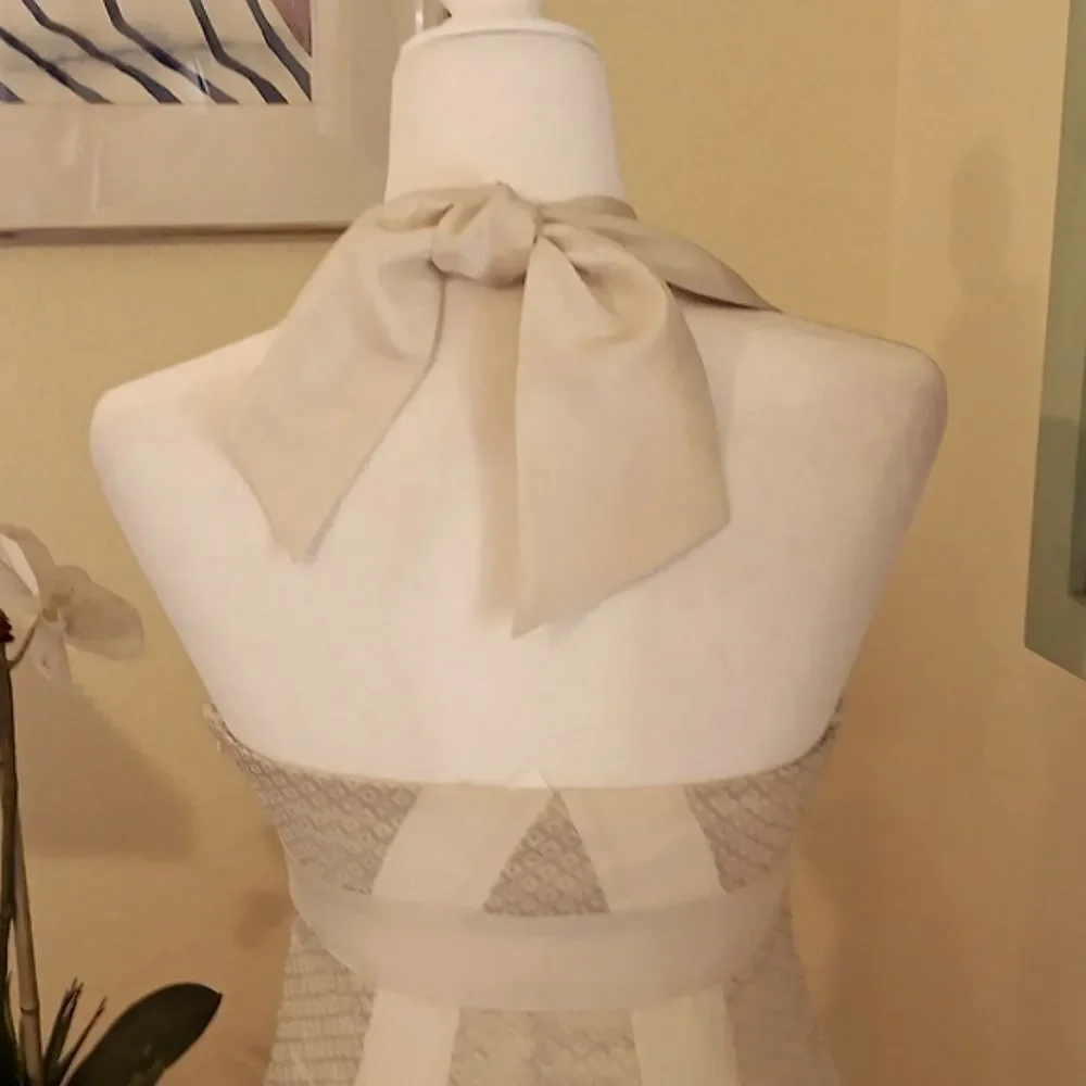 NWT Diane Von Furstenberg Cream Backless Dress